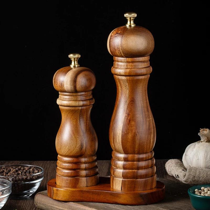 Lisslune | Elegant Acacia Wood Spice Mills - Enhance the Aesthetics of Your Kitchen