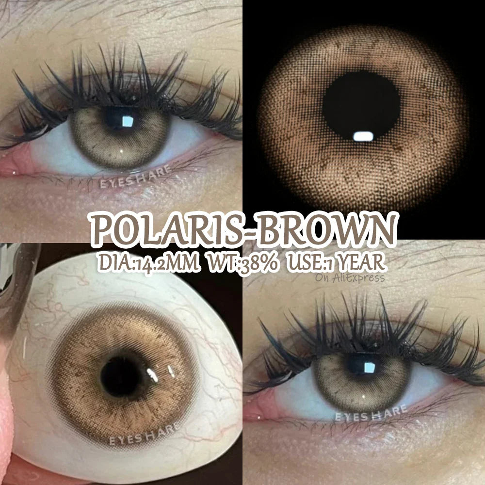 Rynx | Colorful contact lenses for the eyes 2 pcs./pair Green eye lenses Blue contact lens Annual Brown pupils cosmetic lens