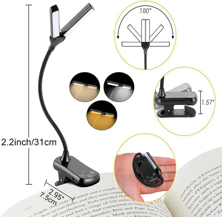 Lisslune | LED rechargeable reading lamp with touch control | Autumn lighting - Nellie