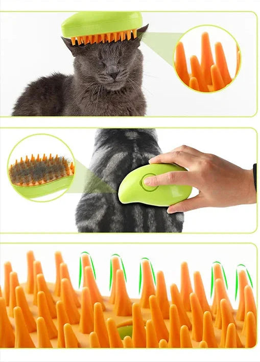 Lisslune | Cat fur care brush with water sprayer