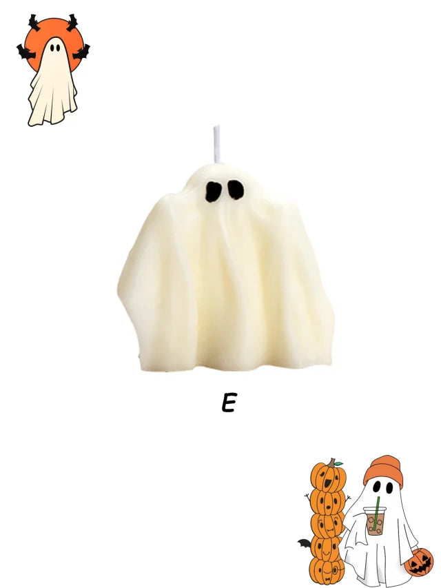 Rynx | Halloween Ghost Candle Creative Ornaments Atmosphere Candle With Eerie Design Luxurious Gift Scented Candle Party Desk Decor
