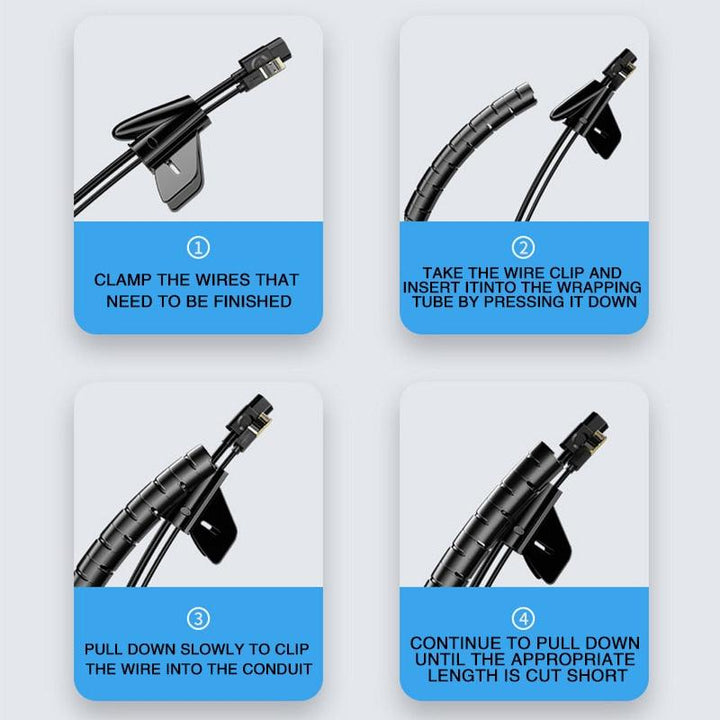 Lisslune | Cable Management Spiral Organizer for a tidy workplace