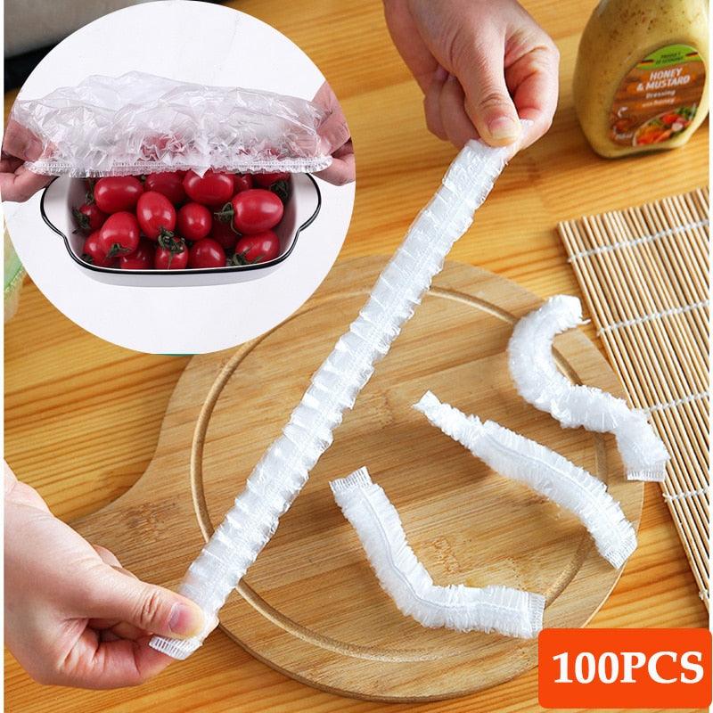 Lisslune | Ultimate 100-Pack Elastic Food Covers for Maximum Freshness Protection