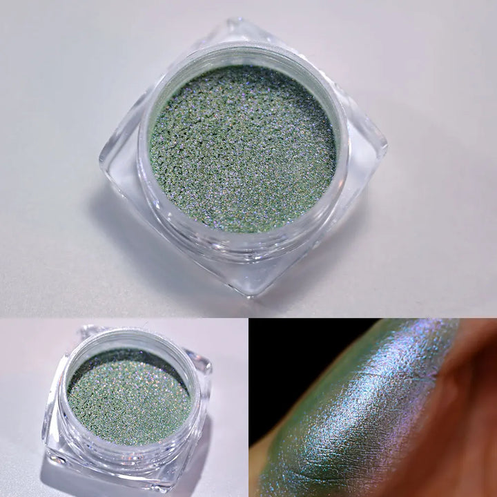Rynx | 1Box Chameleon Polarized Neon Nail Art Powder Aurora Chrome Mica Pigment Dust Pearl For Makeup Eyeshadow Manicure Powder