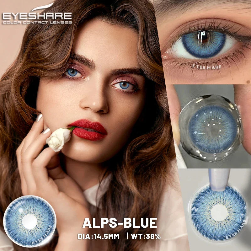 Rynx | Color contact lenses for eyes 1 pair High-quality grey lenses cosmetic blue eyes contact lenses annual cosmetic green eye lens