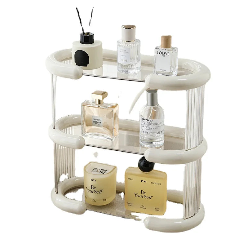 Rynx | Acrylic Perfume Storage Organizer Shelf Multi-Layer Doll Display Stand Holder Transparent Desk Hall Storage Box Organizer