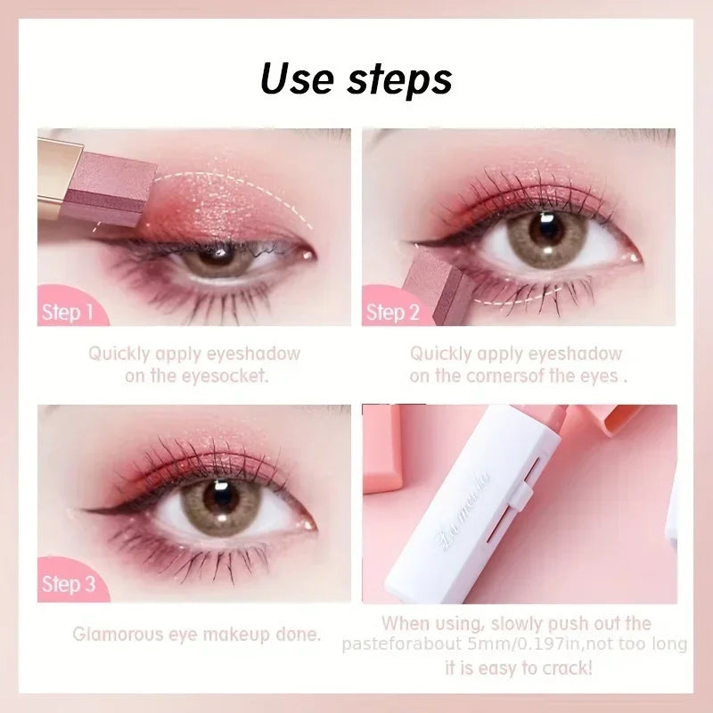 Rynx | 2 In 1 Pearl Highlighter Eyeshadow Stick Makeup Waterproof Long-lasting Glitter Eyeshadow Eyeliner Stick Eye Makeup Cosmetics