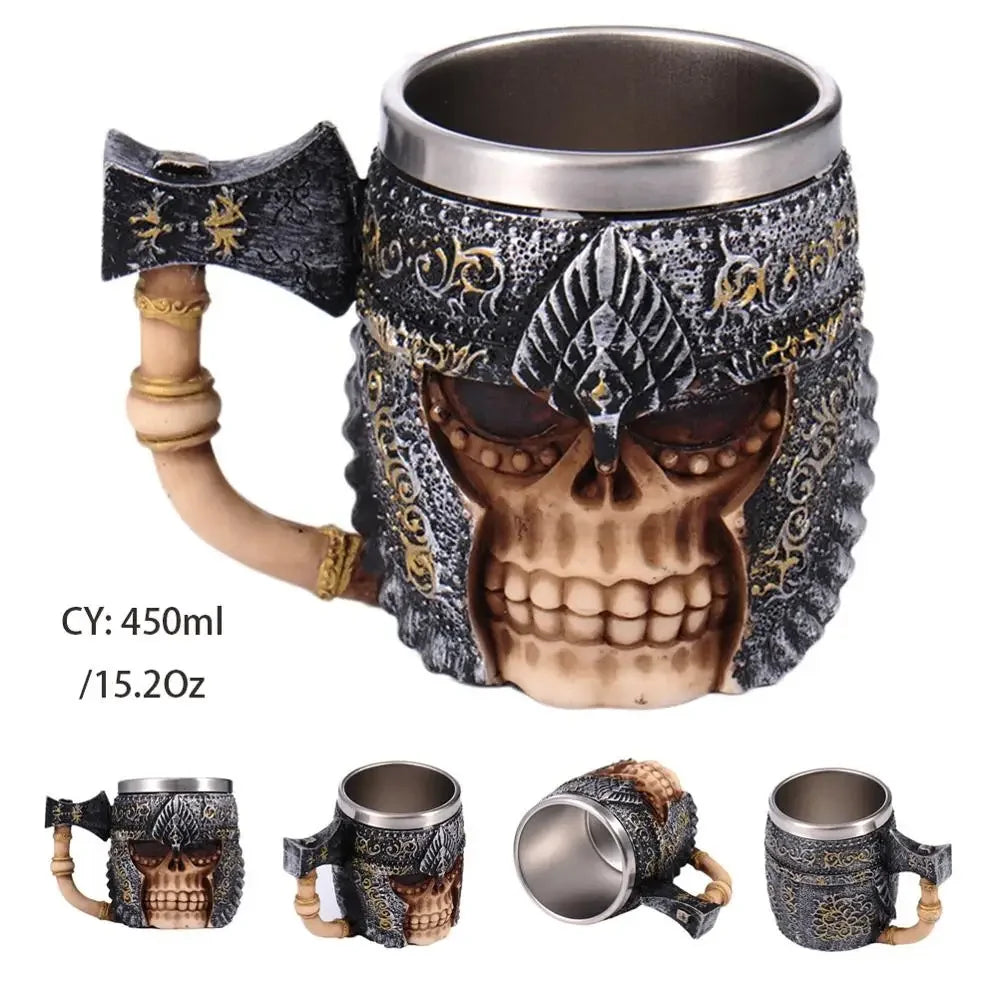 Lisslune | Medieval Dragon Resin Stainless Steel Mug as Coffee Mug or Tea Mug