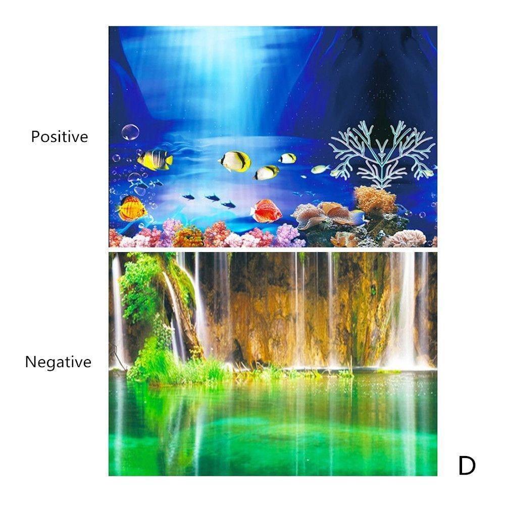 Lisslune | Captivating 3D Underwater Scene Aquarium Sticker Poster for Stunning Tank Makeover