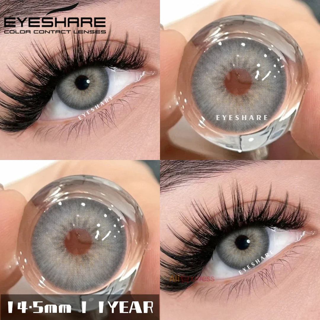 Rynx | Colorful Contact Lenses for Eyes Blue Contacts Gray Brown Lenses Green Eye Contact Lenses Beautiful Pupil Yearly 2 Pieces/Pair