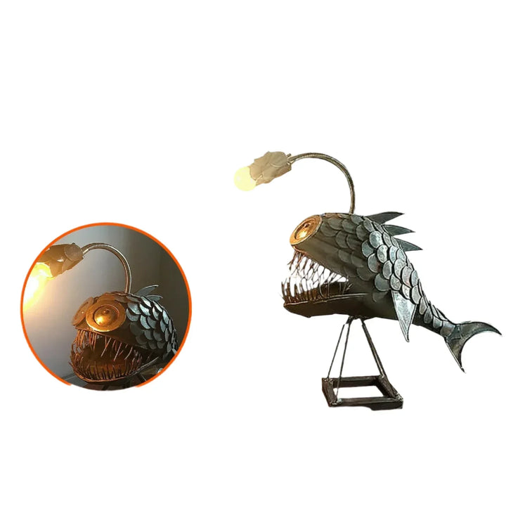 Lisslune | Table lamp - RusticFish - Adjustable lighting - Handmade artistic charm