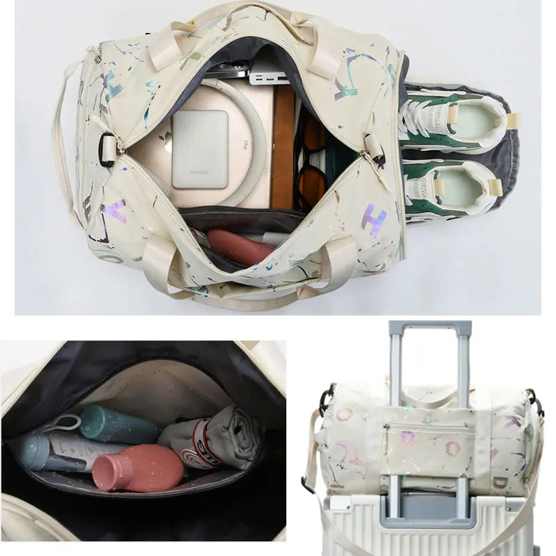 Lisslune | FlexiZen Sports Bag with Shoe Compartment and Stylish Design – Water Repellent