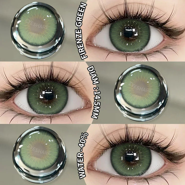 Rynx | New Fashion Colored Contact Lenses Naturally Brown Contact Blue Lenses Gray Pupils Cosmetic Colored Lenses Green Eye Lenses