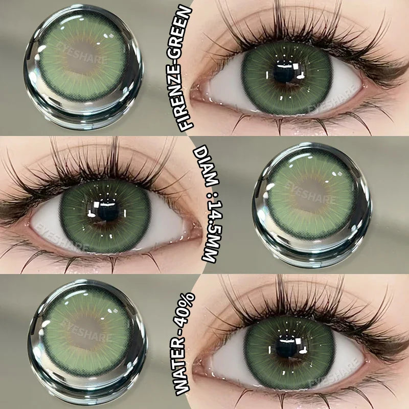 Rynx | New Lenses 1 Pair Colored Lenses for Eyes Green Contact Lenses Fashion Blue Eye Lenses Annual Gray Contact Lenses