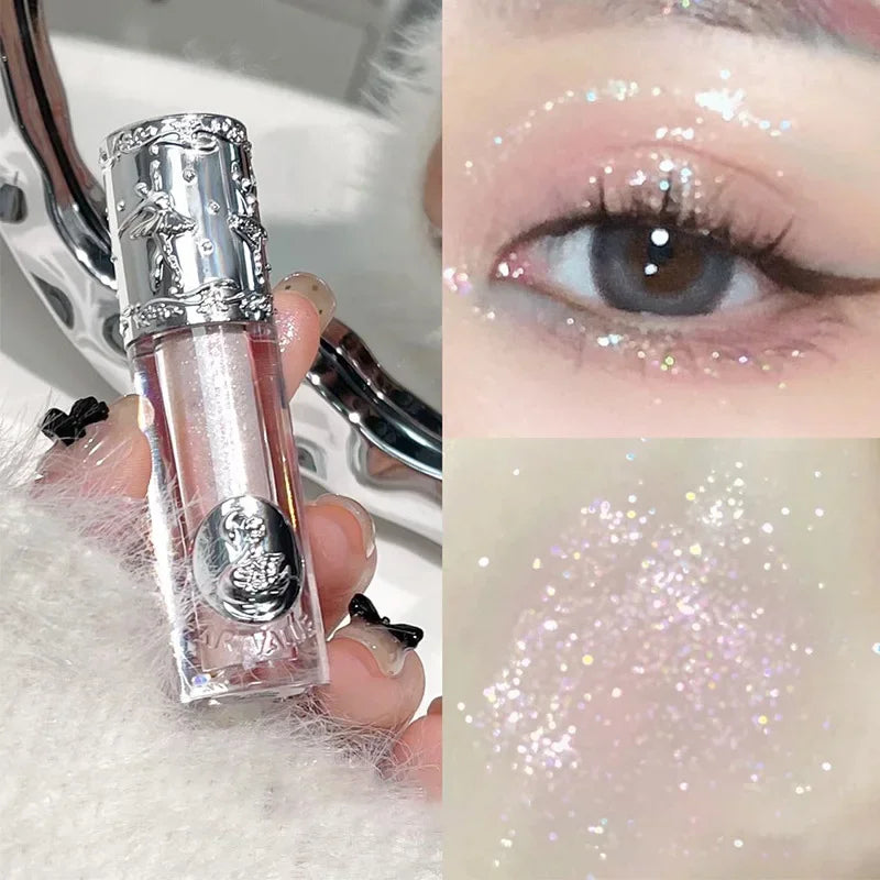 Rynx | 5 Colors Glitter Liquid Eyeshadow Highlighter Waterproof Pearlescent Shimmer Eyeshadow Sequins Lying Silk Moth Makeup Cosmetics
