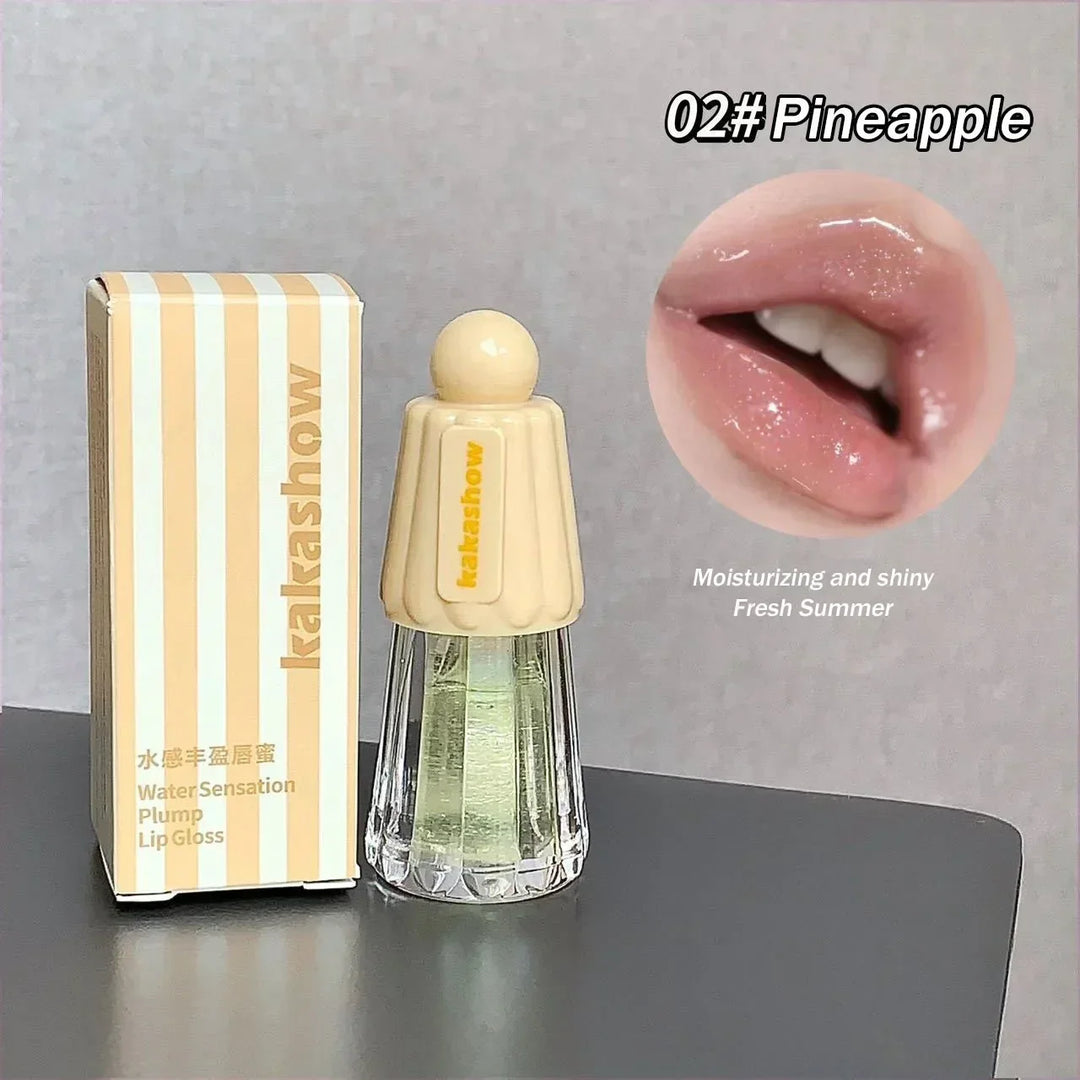 Rynx | Crystal Jelly Moisturizing Lip Oil Plumping Lipstick Makeup Jelly Plump Lips Glow Oil Tinted Lip Plumper Korean Makeup