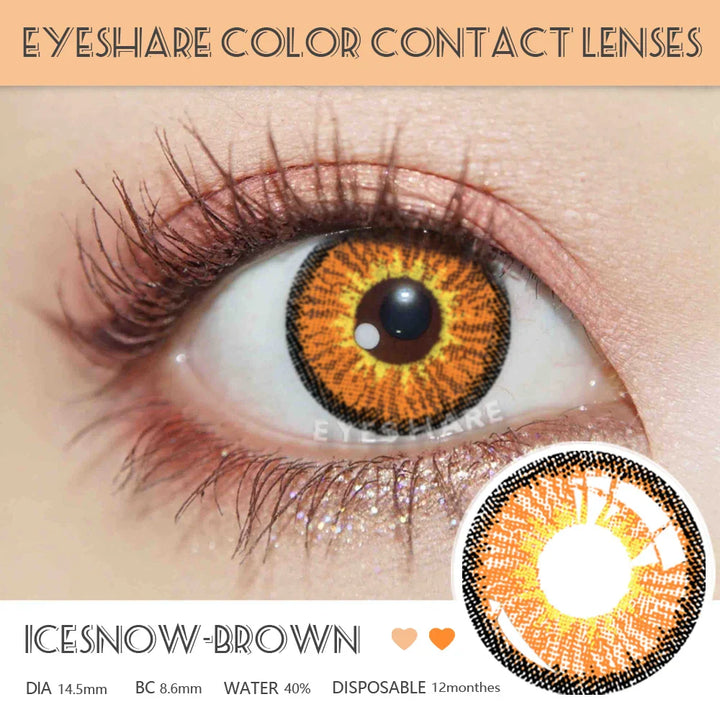Rynx | 1 Pair Colored Contact Lenses for Eyes Cosplay Lenses for Eyes Blue Contact Lenses Fashion Brown Eye Lens Beauty Makeup