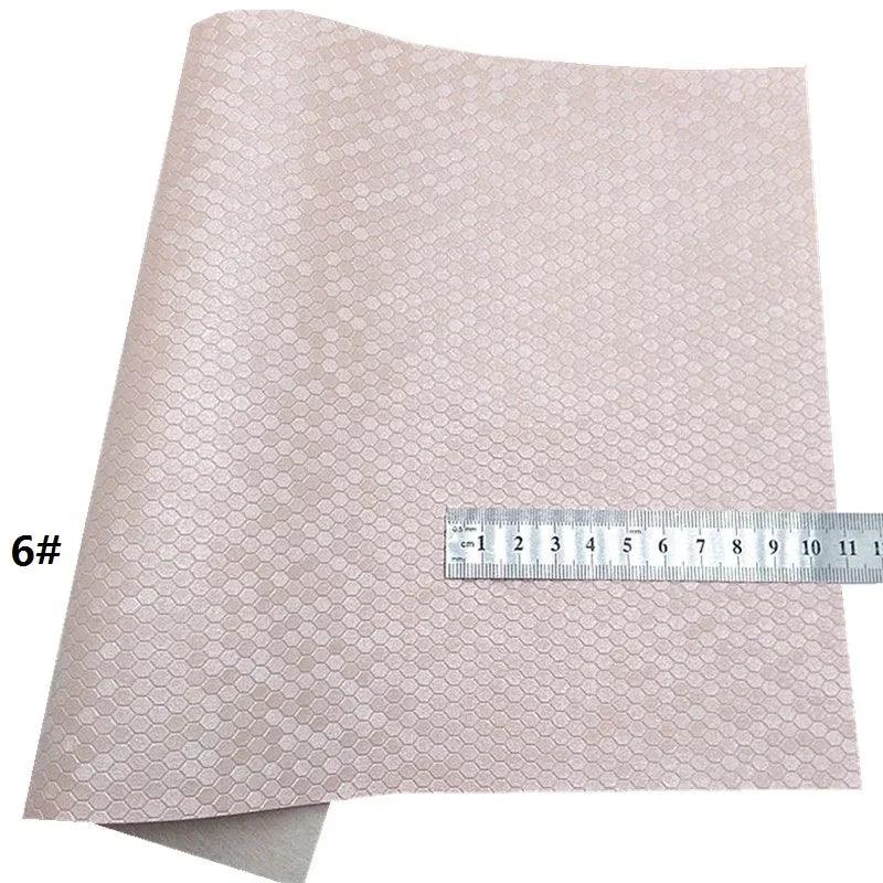 Lisslune | Chic Pink Leather Craft Sheets - Elegant Honeycomb and Heart Designs for Inspiring DIY Creations