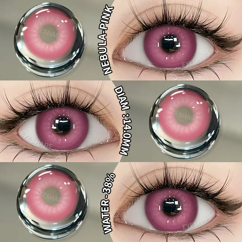 Rynx | Halloween Cosplay Colored Contact Lenses 1 Pair Cute Blue Contacts Anime Red Lenses Beautiful Pupils Green Eyelens