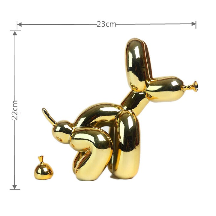 Lisslune | Balloon Dog Sculpture, Balloon Art Statue, Mini Collectible Figurine, Home Decoration, Resin Figure, Desk Accessories, Room Decoration