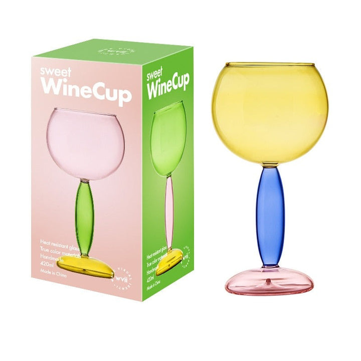 Lisslune | Borosilicate 3-Color Glassware - Wine Glass