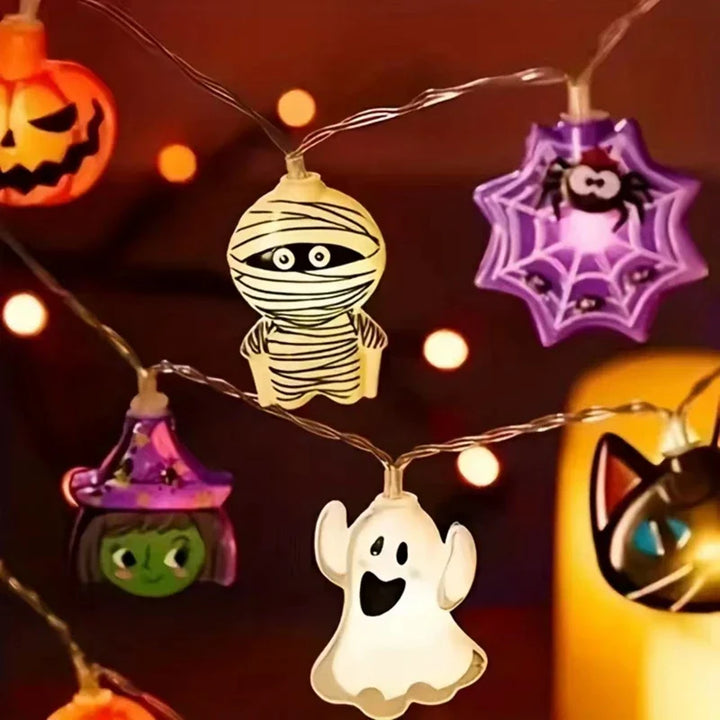 Rynx | Halloween Party LED Light String Pumpkin Ghost Spider Weaving Hanging Lamp For Halloween Home Indoor Outdoor Decoration Props 2024