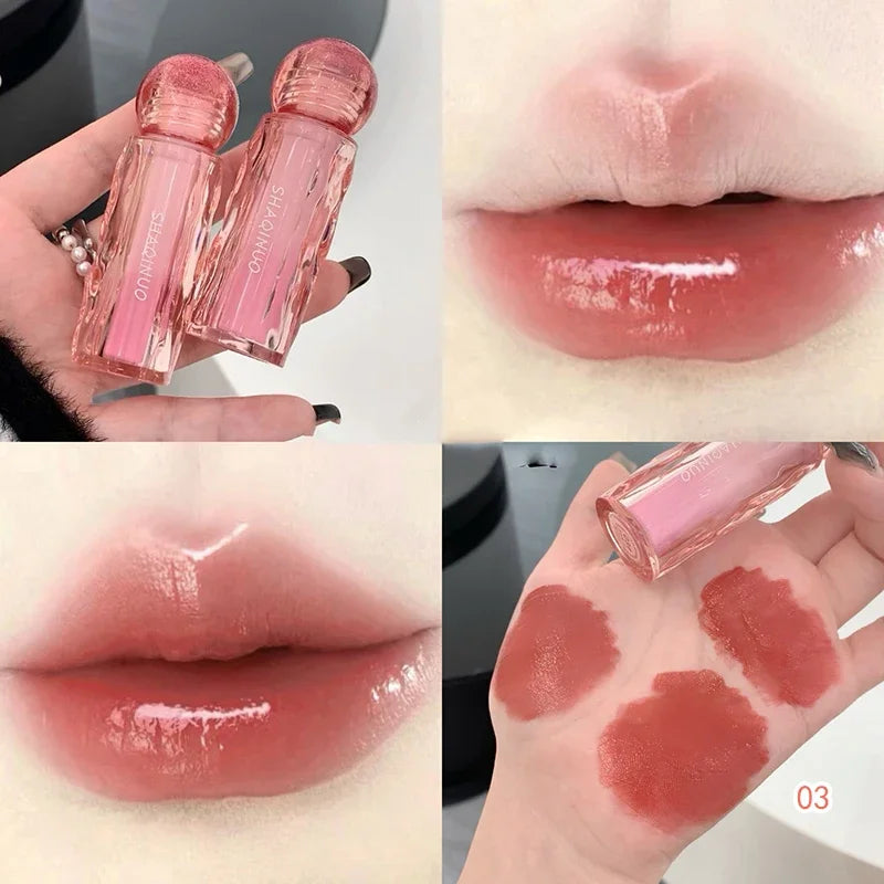 Rynx | Mirror Moisturizing Lip Lacquer Gloss Long-lasting Waterproof Non-sticky Cup Makeup Lip Plumping Oil Liquid Shine Korean Cosmetics