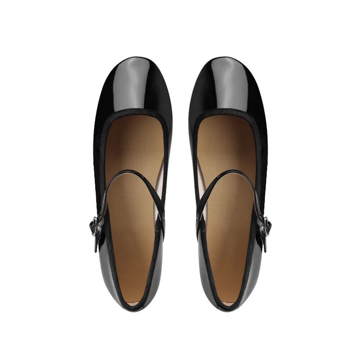 Rynx | Sneakers French Flat Women's Shoes Autumn Flat-Cut Mary Jane Shoes Single-Line Leather Shoes Ballet Singles Women