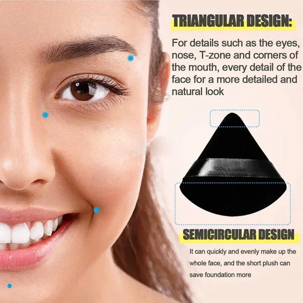 Rynx | 12 Piece Triangular Puff Giant Soft Eye/Concealer Makeup Egg Soft Cosmetic Puff Foundation Sponges Powder Puff Portable Cosmetic Tool