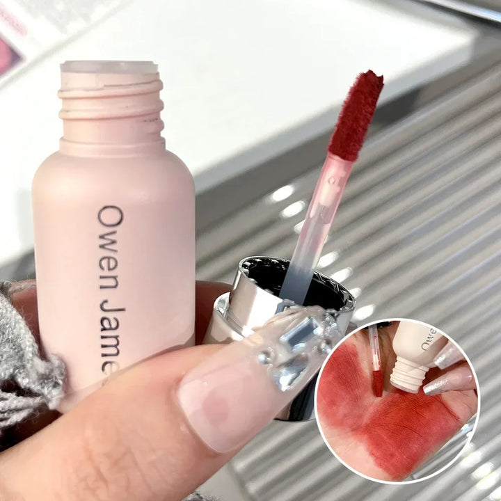 Rynx | 6 Colors Sexy Red Lip Lacquer Matte Non-Sticky Cup Makeup Waterproof Velvet Nude Cute Moisturizing Lip Mud Tint Korean Cosmetics