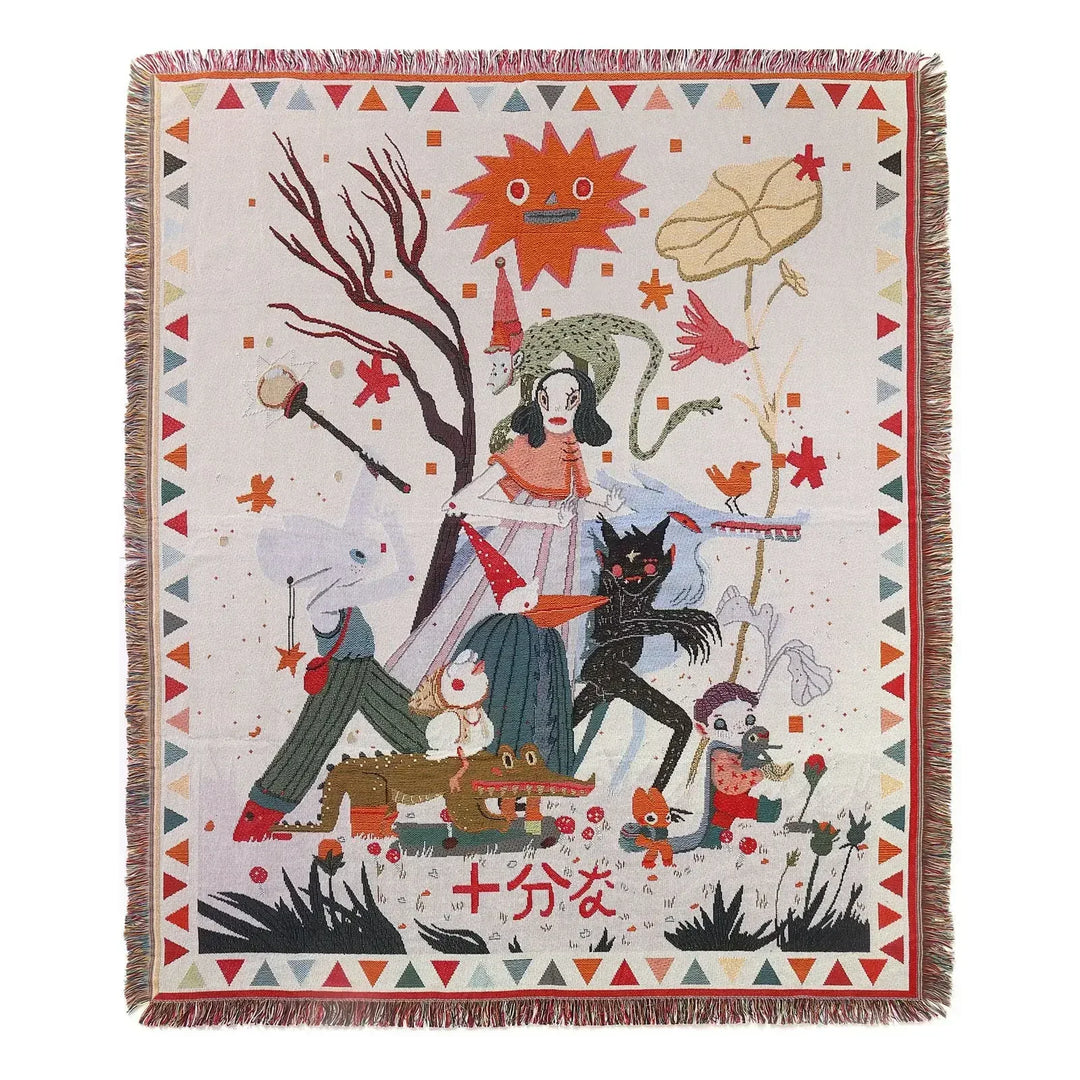 Lisslune | Sun & Flowers Wall Tapestry Blanket