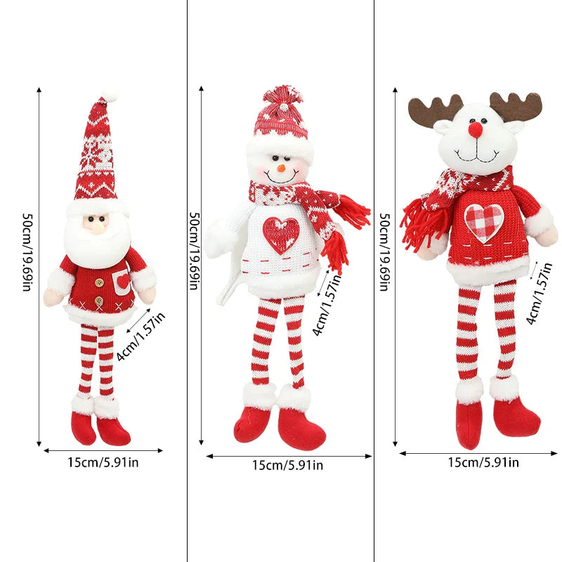 Rynx Christmas Dolls Curtain Buckle Santa Claus Snowman Ornament Merry Christmas Decoration for Home Christmas Gifts New Year 2025