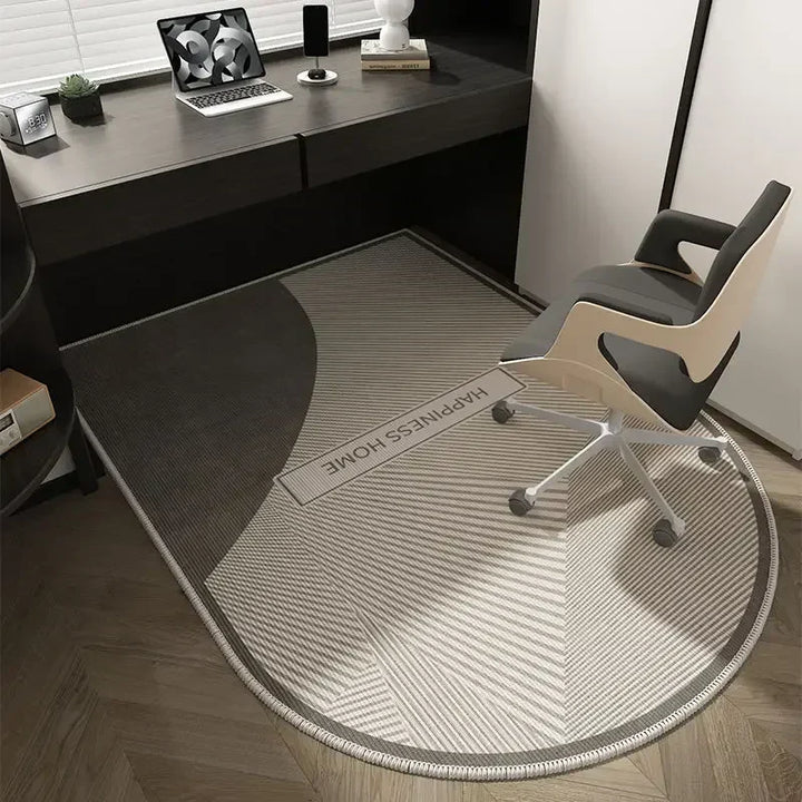 Lisslune | Winnie Geometric Office Chair Mat – Soft Washable Non-Slip Design