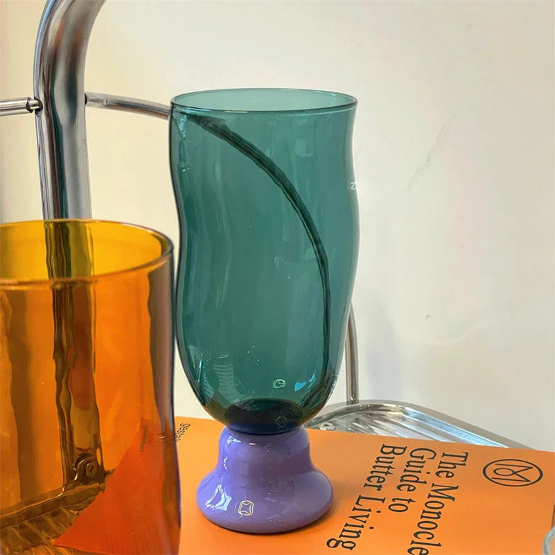 Rynx | Color borosilicate glass cup S curve wave shape heat-resistant glass jug red wine cocktails coffee ice water cup