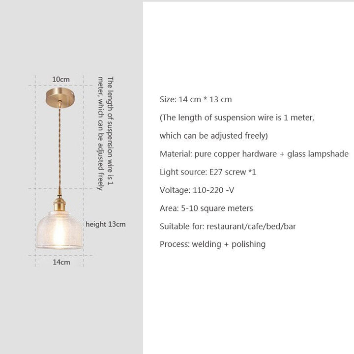 Lisslune | Nordic Brilliance Transparent Glass Pendant Lamp
