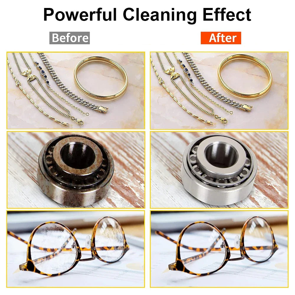 Lisslune | Ultrasonic Glasses Cleaner 40kHz Stainless Steel Jewellery Cleaning Machine – ClearWave