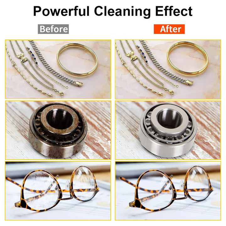 Lisslune | Ultrasonic Glasses Cleaner 40kHz Stainless Steel Jewellery Cleaning Machine – ClearWave