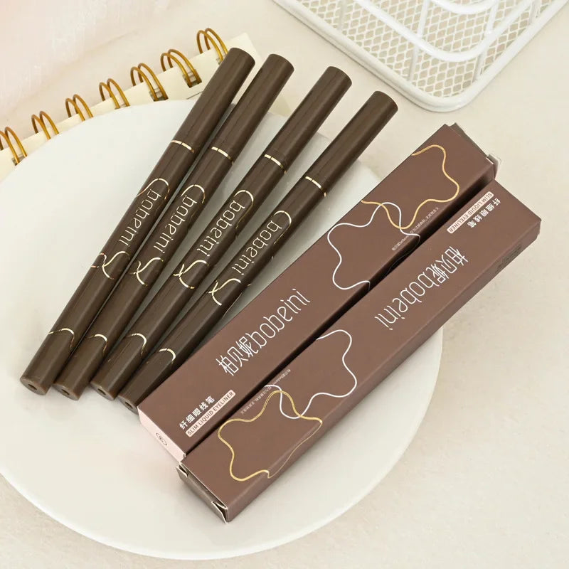 Rynx | Waterproof quick-drying liquid eyeliner pencil long-lasting silk moth eyeliner pencil ultra-fine matte black brown beauty eyes makeup