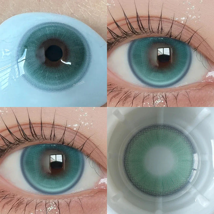 Rynx | New 1 Pair Fashion Large Lens Myopia Colored Contact Lenses for Eye Beauty Blue Eye Lenses Green Pupils Brown Gray Lens