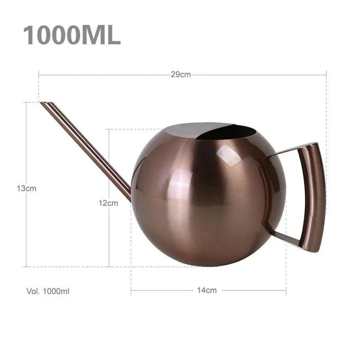 Lisslune | Stylish Stainless Steel Watering Can with Extended Spout - Perfect for Plant Care