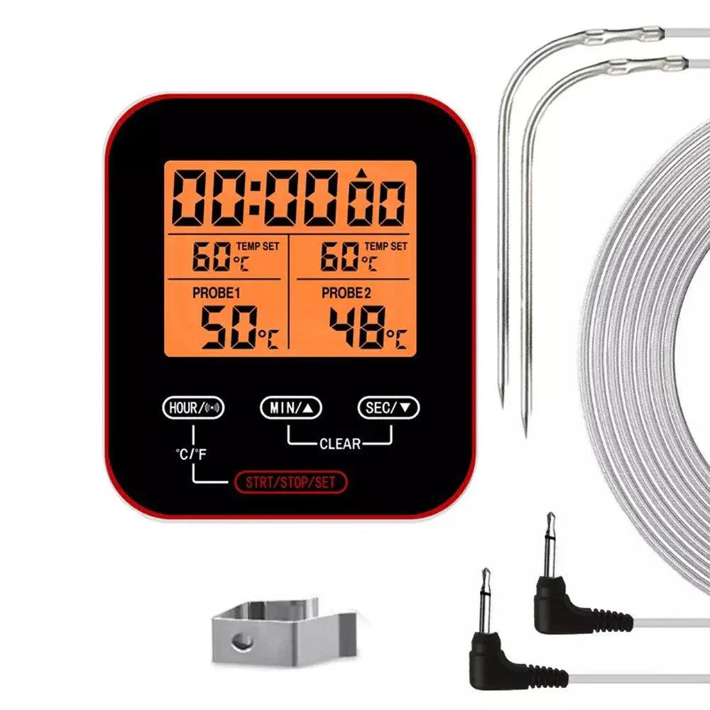 Lisslune | Precision Dual Probe Digital Meat Thermometer for BBQ and Baking Championship
