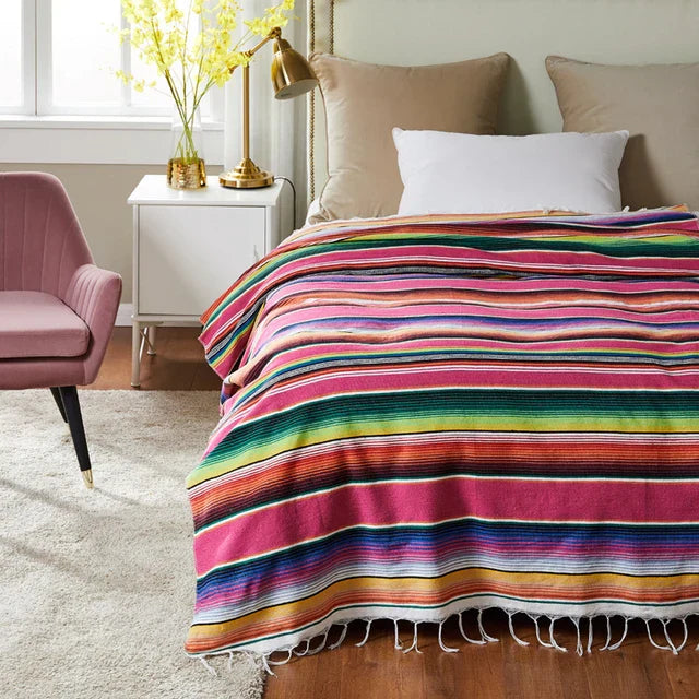 Lisslune | Colorful Mexican Serape Blanket