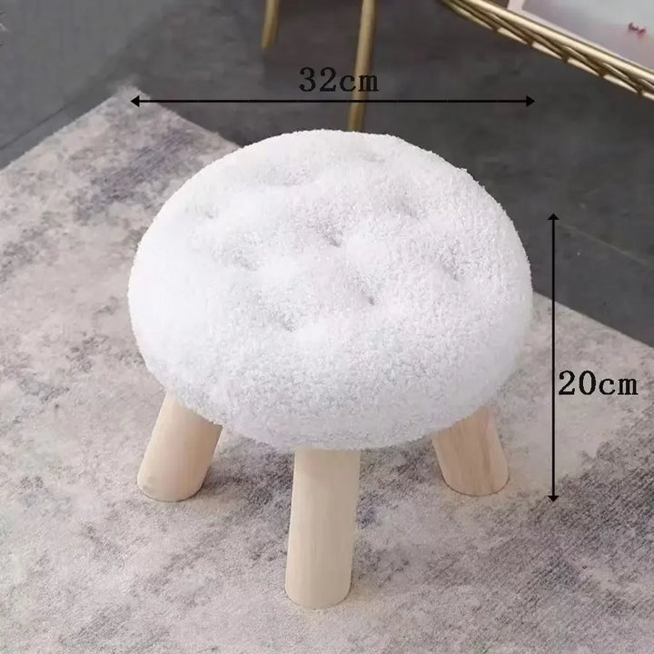 Rynx | Cookie small stool soft seat girls heart bedroom solid wood bench living room children's shoe changing stool furniture