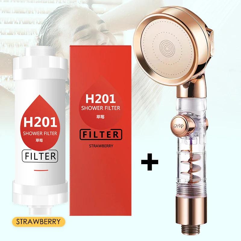 Lisslune | Vitamin C Infused Aromatherapy Spa Showerhead Filter for Hair and Skin Revitalization
