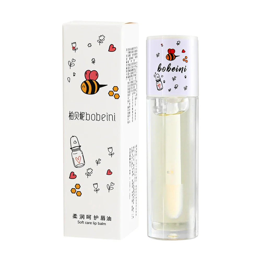 Rynx | Peach Honey Lip Oil alleviates dryness moisturizing lipstick fills lip lines water-light lip large brush head lip balm makeup cosmetics