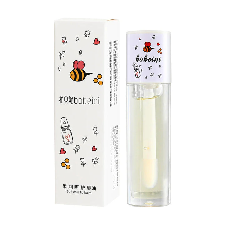 Rynx | Peach Honey Lip Oil alleviates dryness moisturizing lipstick fills lip lines water-light lip large brush head lip balm makeup cosmetics