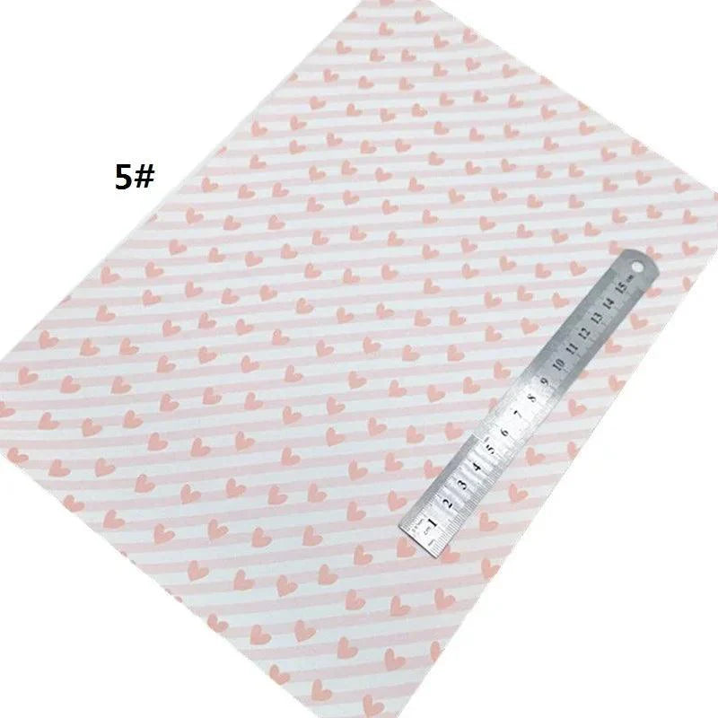 Lisslune | Chic Pink Leather Craft Sheets - Elegant Honeycomb and Heart Designs for Inspiring DIY Creations