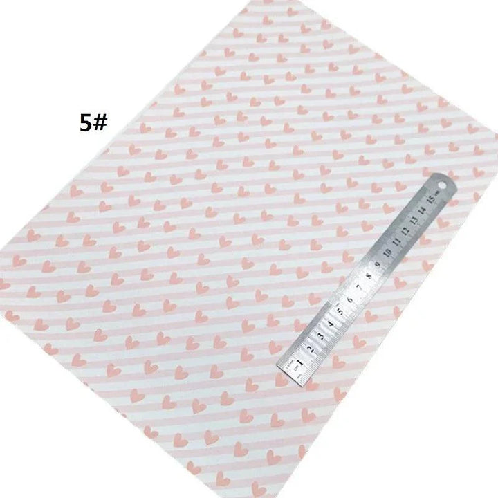 Lisslune | Chic Pink Leather Craft Sheets - Elegant Honeycomb and Heart Designs for Inspiring DIY Creations