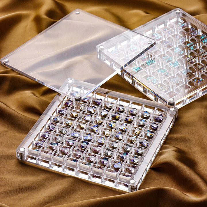 Lisslune | Acrylmuschel Display-Box mit Magneten Langlebige Seestern Schmuckaufbewahrungsbox für Perlen-Nagelschmuck