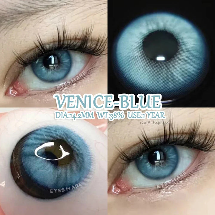 Rynx | Colorful contact lenses for the eyes 2 pcs./pair Green eye lenses Blue contact lens Annual Brown pupils cosmetic lens